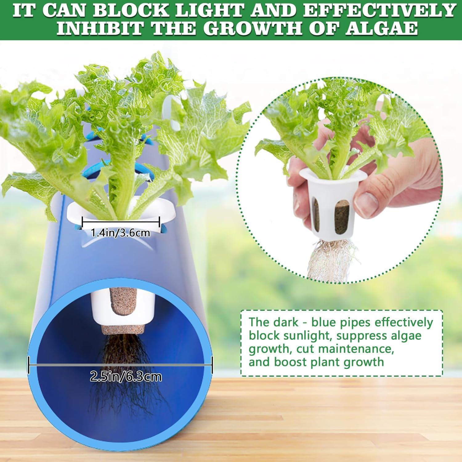 Kit Hidropónico Deluxe Siyan 108 Sitios Azul Bloquea Luz