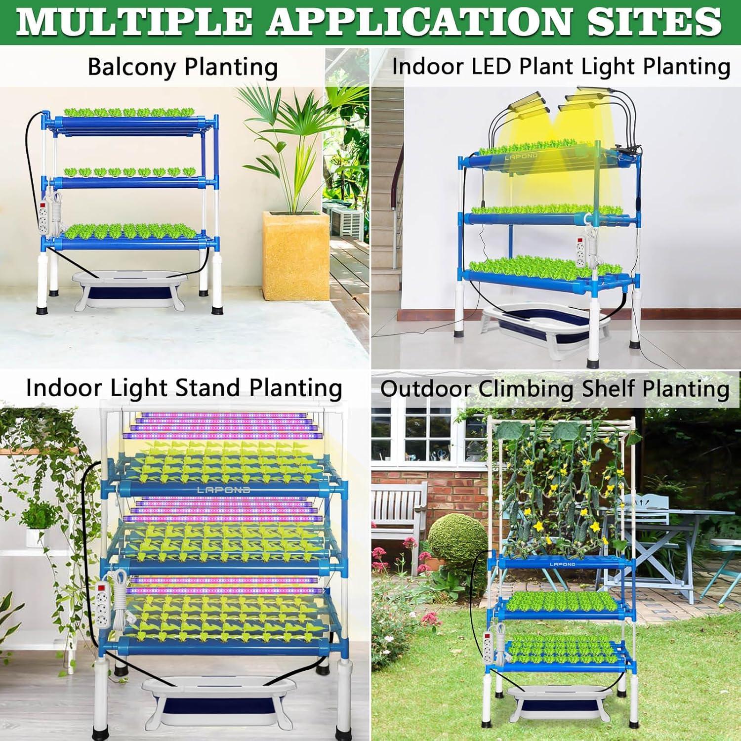 Kit Hidropónico Deluxe Siyan 108 Sitios Azul Bloquea Luz