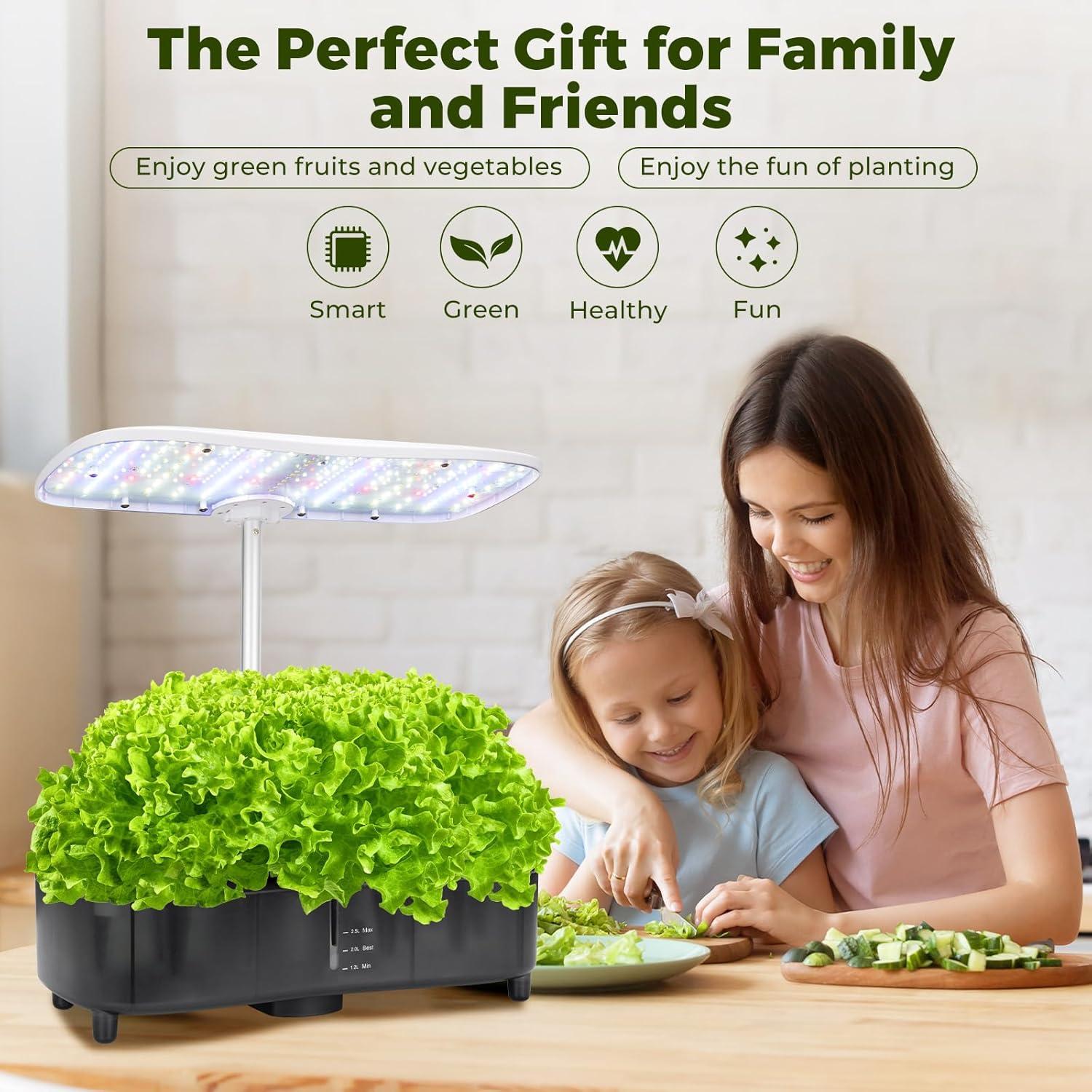 Sistema Hidropónico LED Kingsyard 48W, Jardín Interior 5L