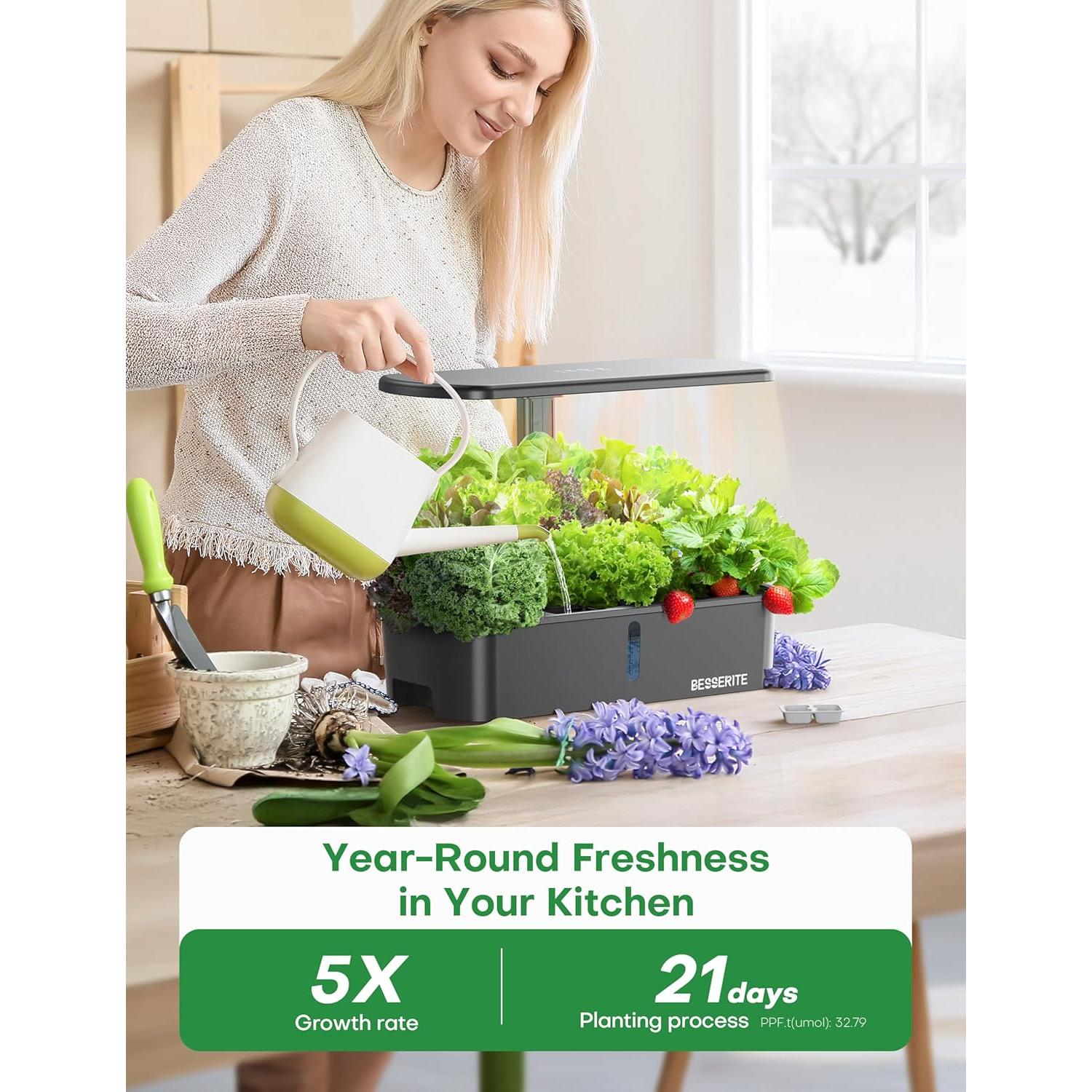 Kit Hidropónico BESSERITE 12 Cápsulas Jardín Interior