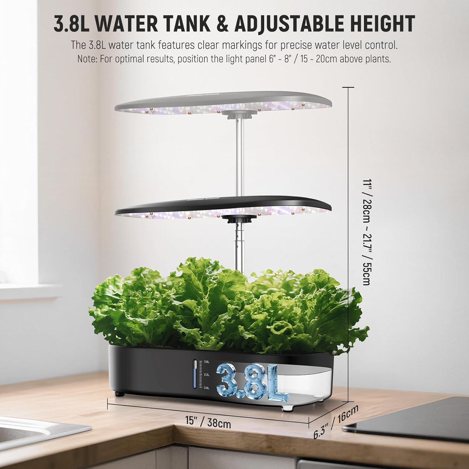 Sistema de Cultivo Hidropónico NEEWER HGS01 con Luz LED 12 Cápsulas