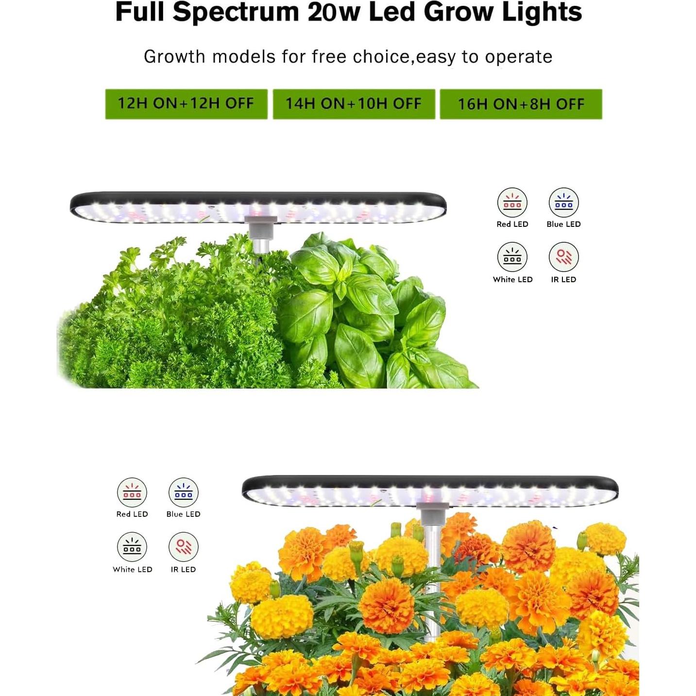 Sistema de Cultivo Hidropónico ScienGarden 12 Cápsulas con Luz