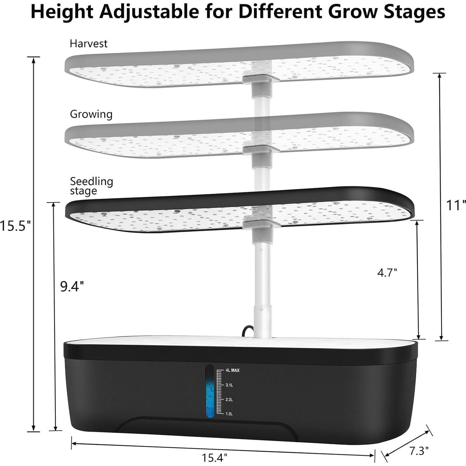 Sistema de Cultivo Hidropónico ScienGarden 12 Cápsulas con Luz