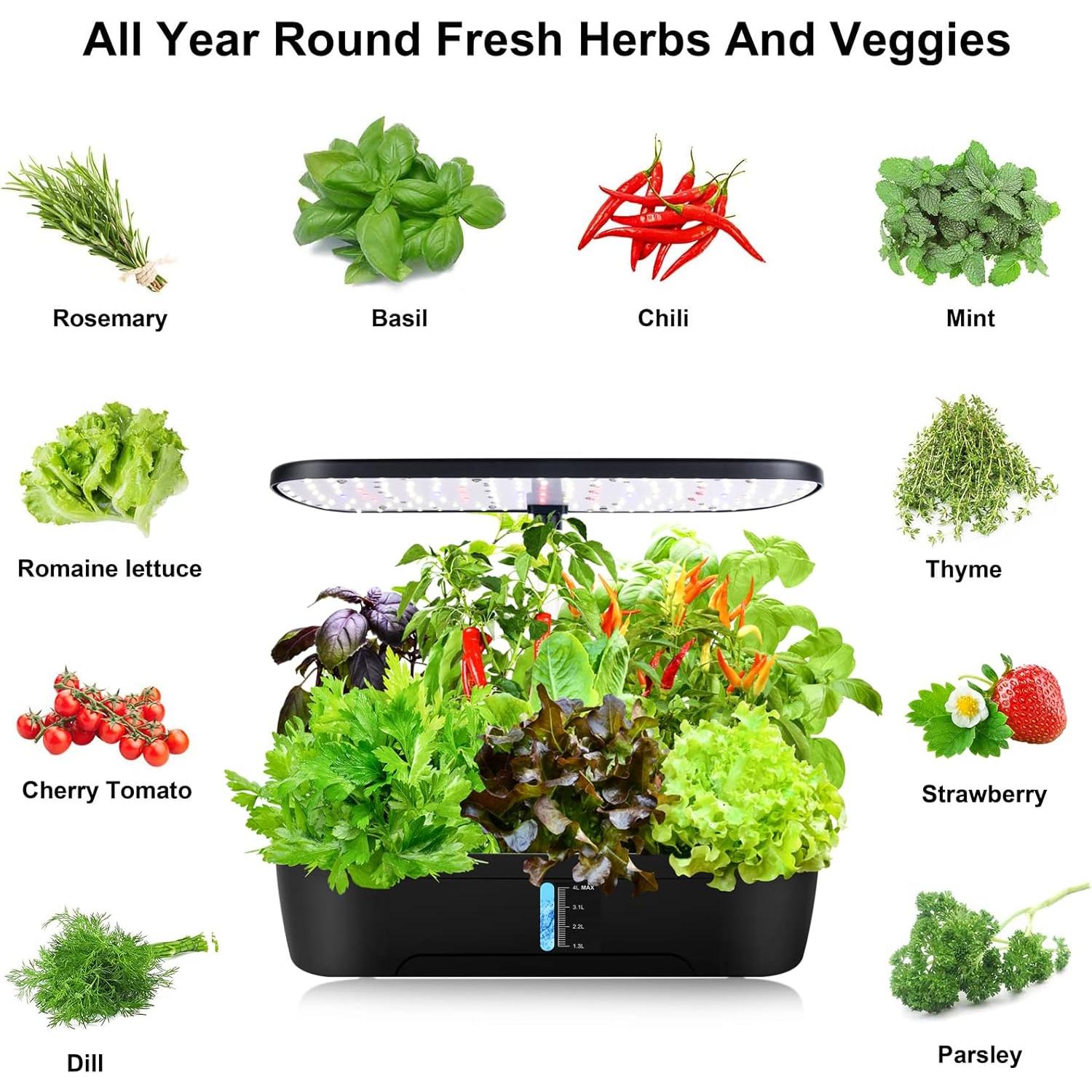 Sistema de Cultivo Hidropónico ScienGarden 12 Cápsulas con Luz