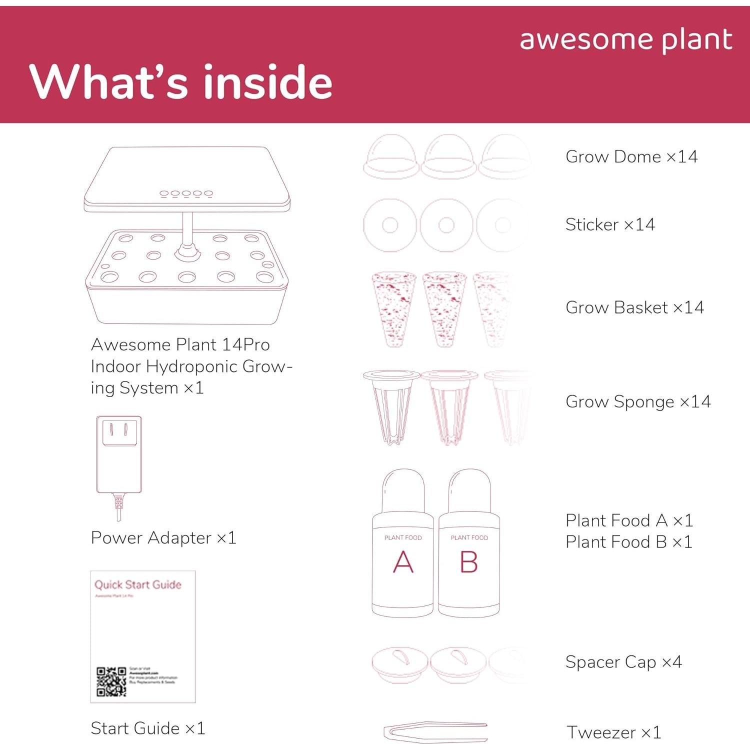 Kit Hidropónico Awesome Plant 14Pro - Cultivo 14 Plantas 5L