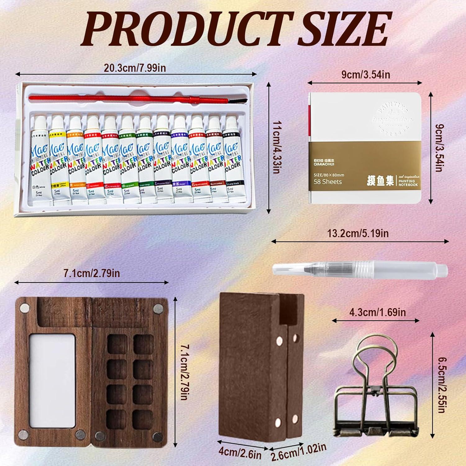 Kit de Paleta de Pintura Mini de Viaje Linyuant 15 Colores