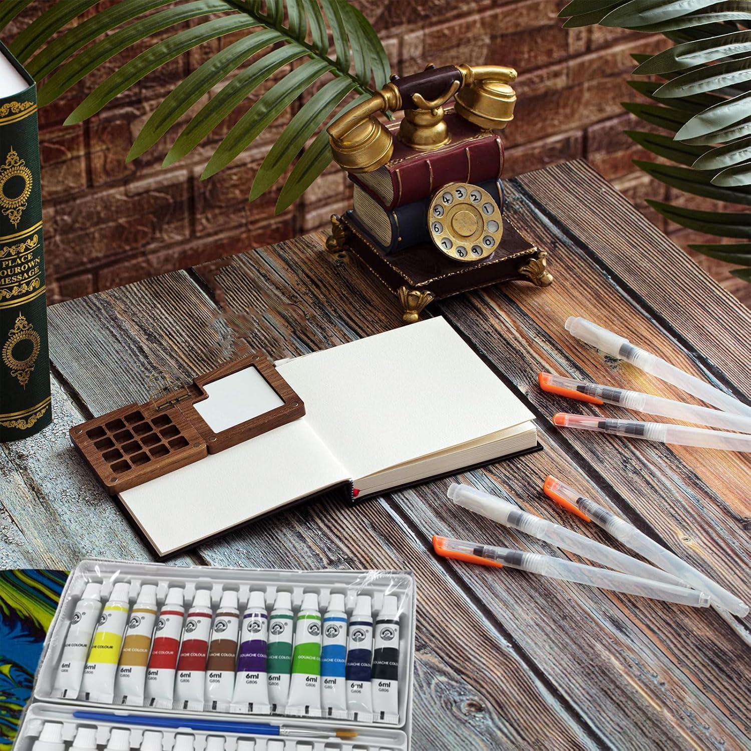 Juego de Acuarelas de Viaje GROTOLY 15 Rejillas 120ml