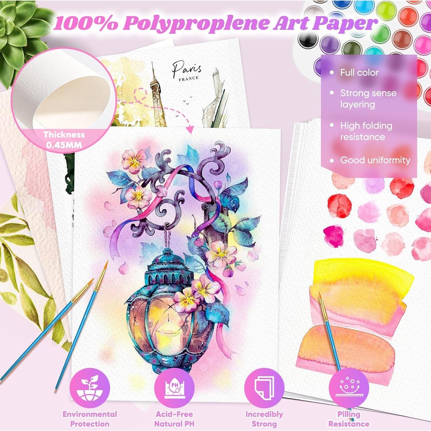 Papel Acuarela Donyang 128 Hojas 8.5x11" 300gsm