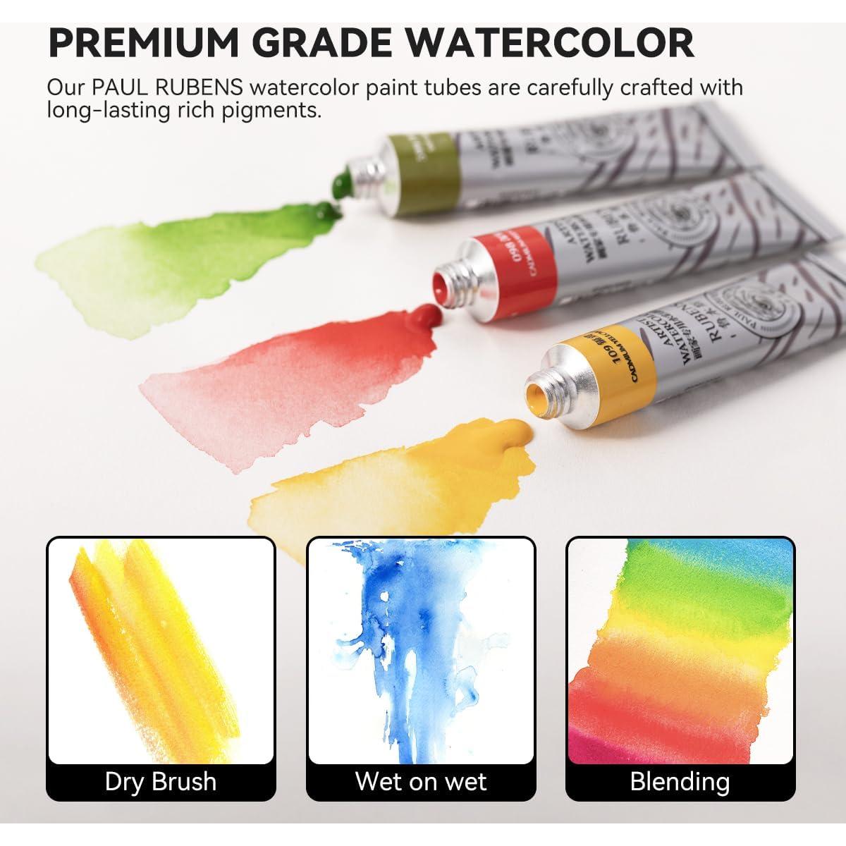 Juego de Pinturas Acuareladas Paul Rubens 24 Colores 12ml