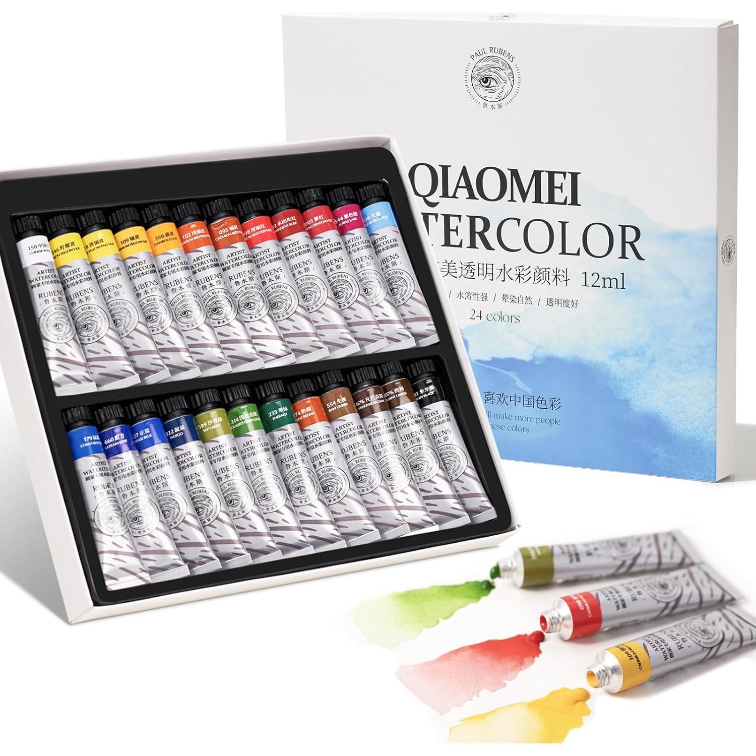 Juego de Pinturas Acuareladas Paul Rubens 24 Colores 12ml