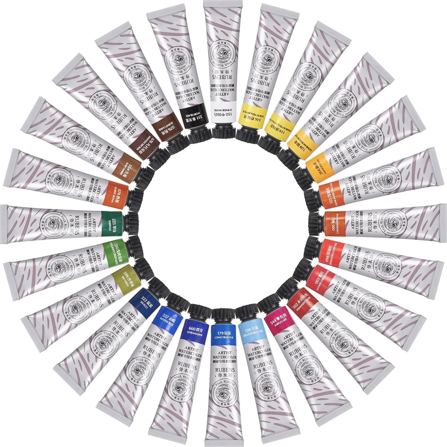 Juego de Pinturas Acuareladas Paul Rubens 24 Colores 12ml