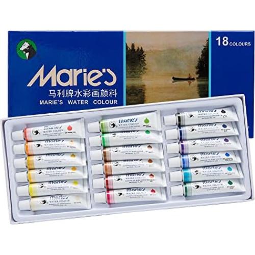 Juego de Acuarelas Extra Finas Marie 18 Colores 12mL