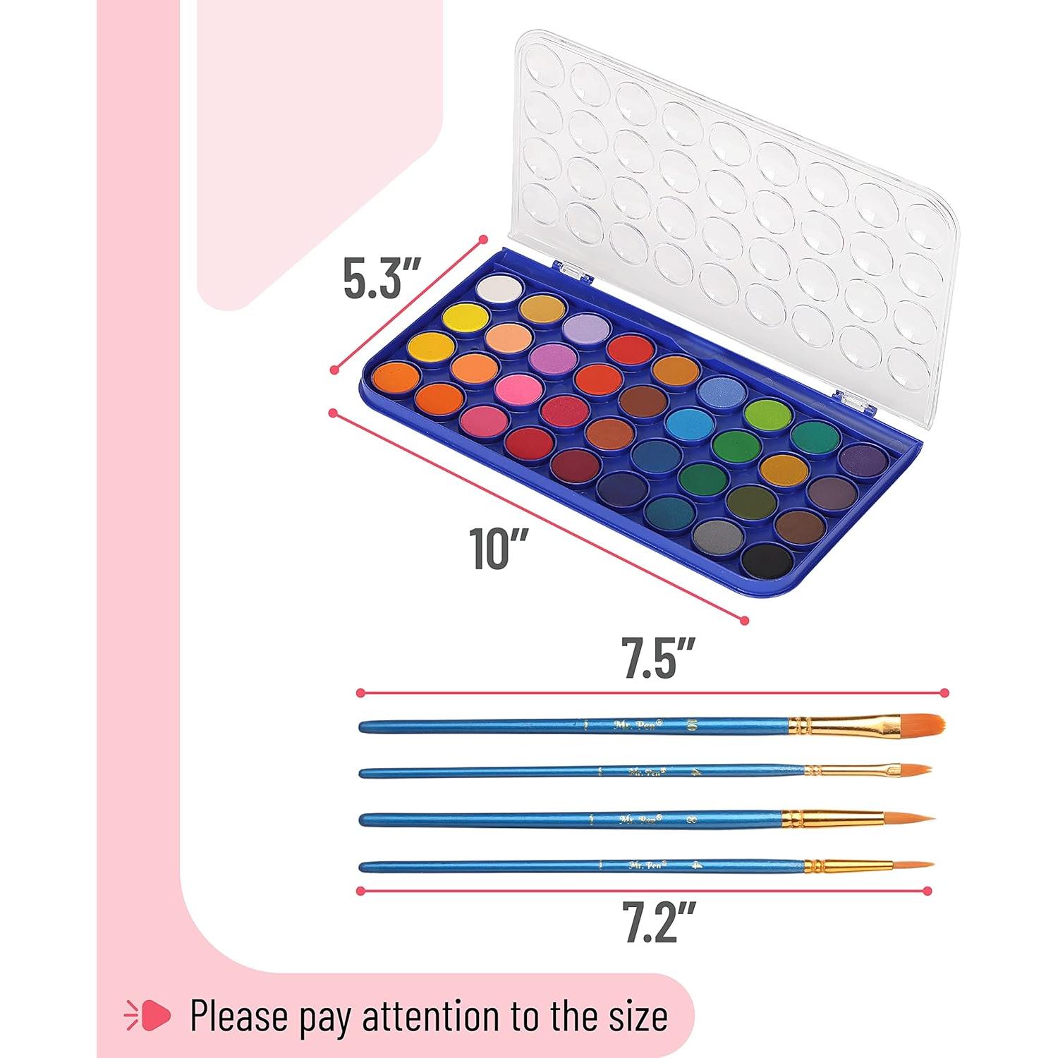 Set de Pintura Acuarela Mr. Pen 40 Piezas No Tóxicas