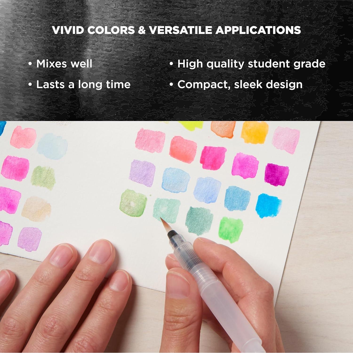 Kit de Acuarelas Portátil SAKURA Koi Pocket - 12 Colores Fluorescentes y Metálicos