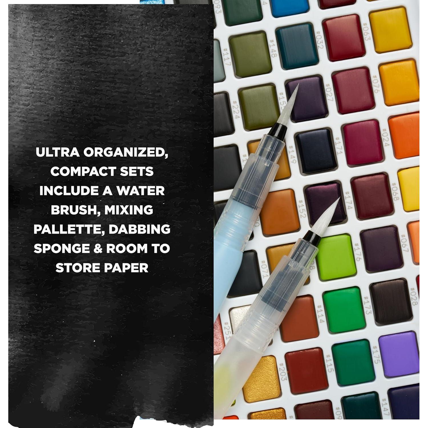 Kit de Acuarelas Portátil SAKURA Koi Pocket - 12 Colores Fluorescentes y Metálicos