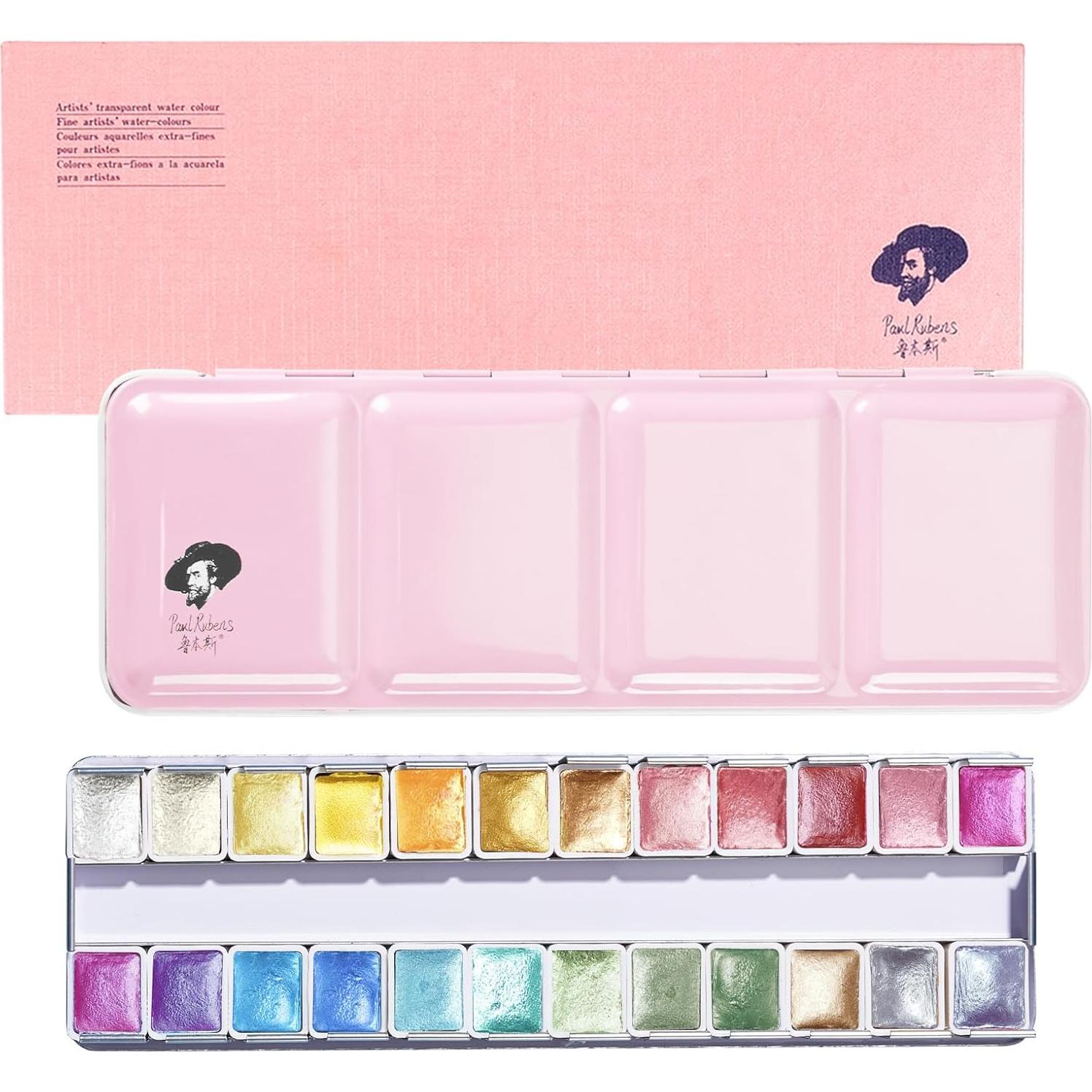 Set de 24 Pinturas Acuareladas Brillantes Paul Rubens