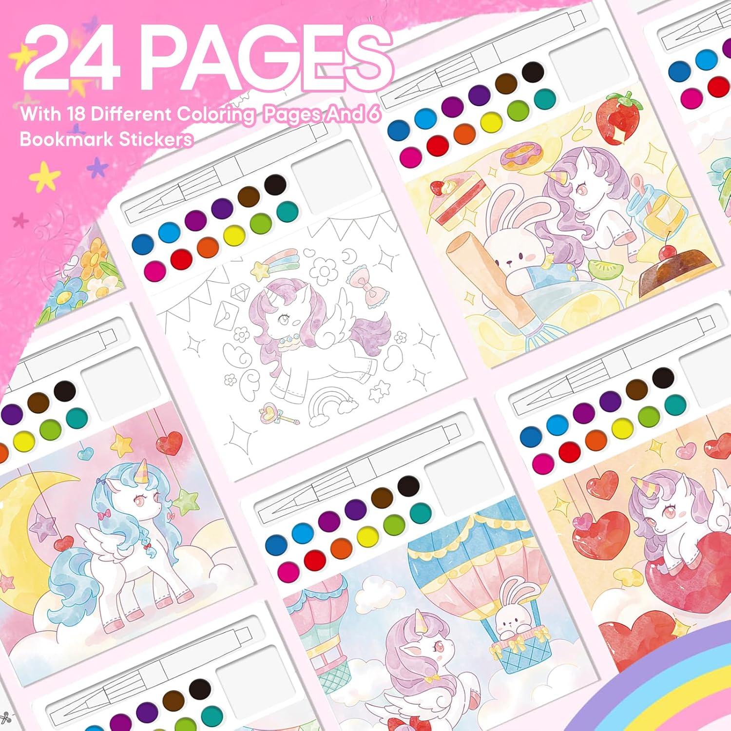 Libro de Colorear con Agua PIRIE Potro 20 Páginas para Niños