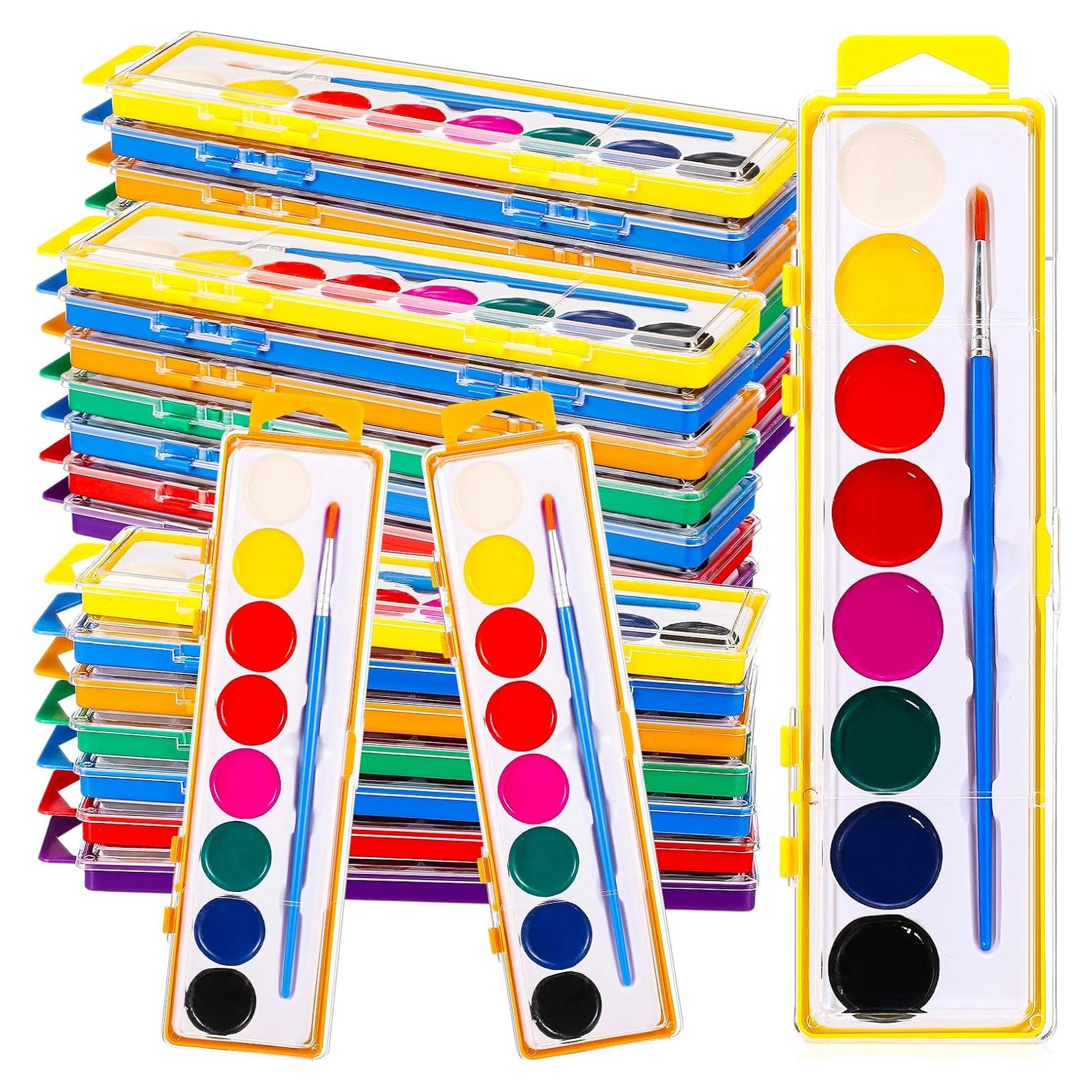 Set de Pintura Acuarela 24 Piezas Watersay 8 Colores Lavables