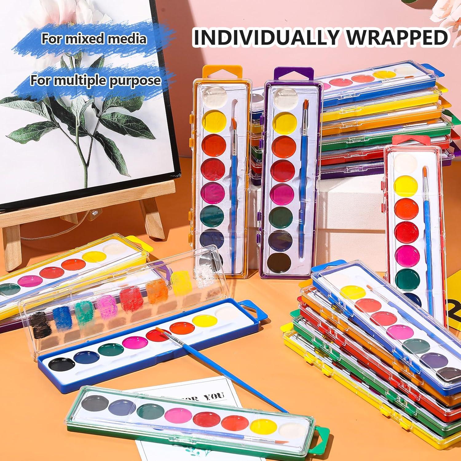 Set de Pintura Acuarela 24 Piezas Watersay 8 Colores Lavables