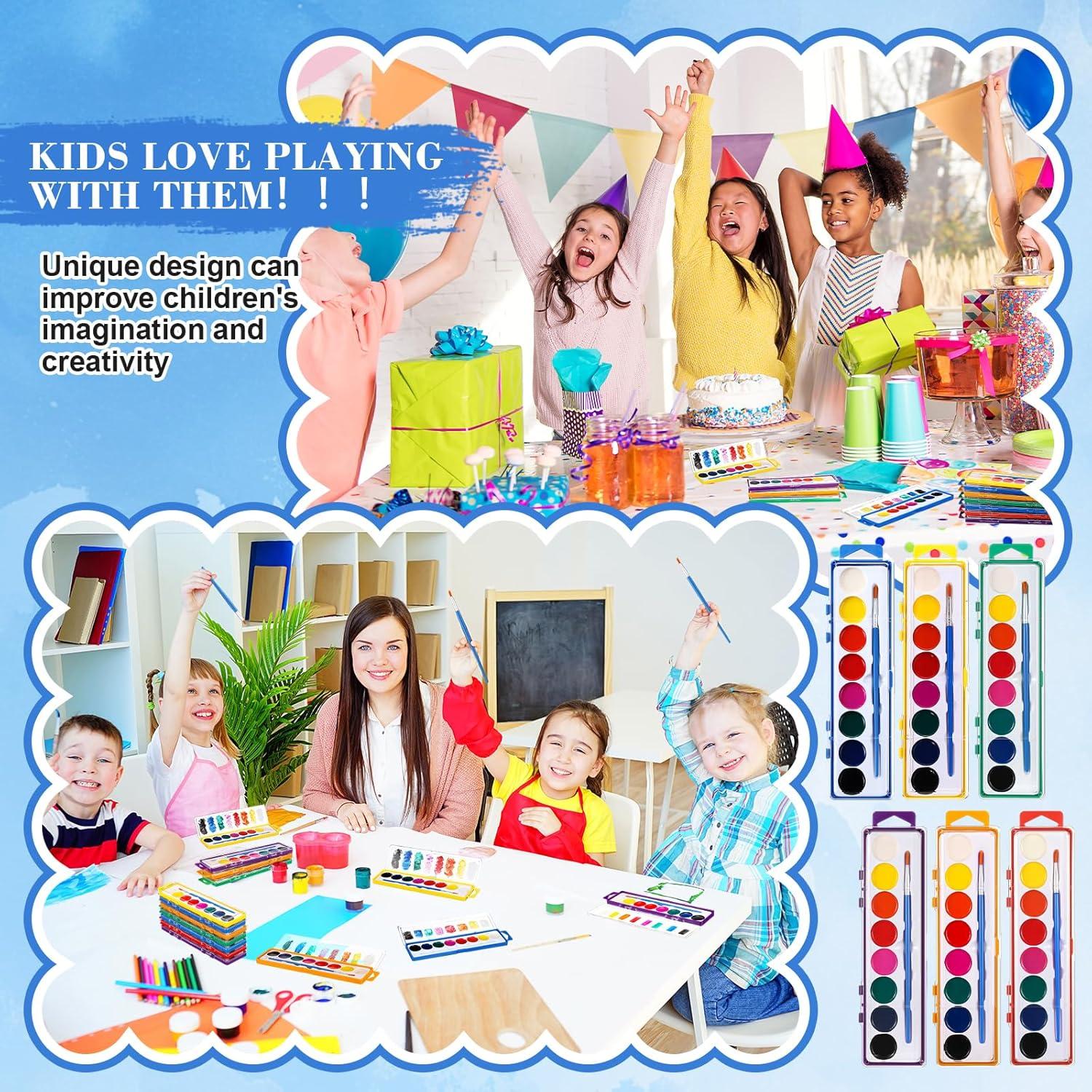 Set de Pintura Acuarela 24 Piezas Watersay 8 Colores Lavables