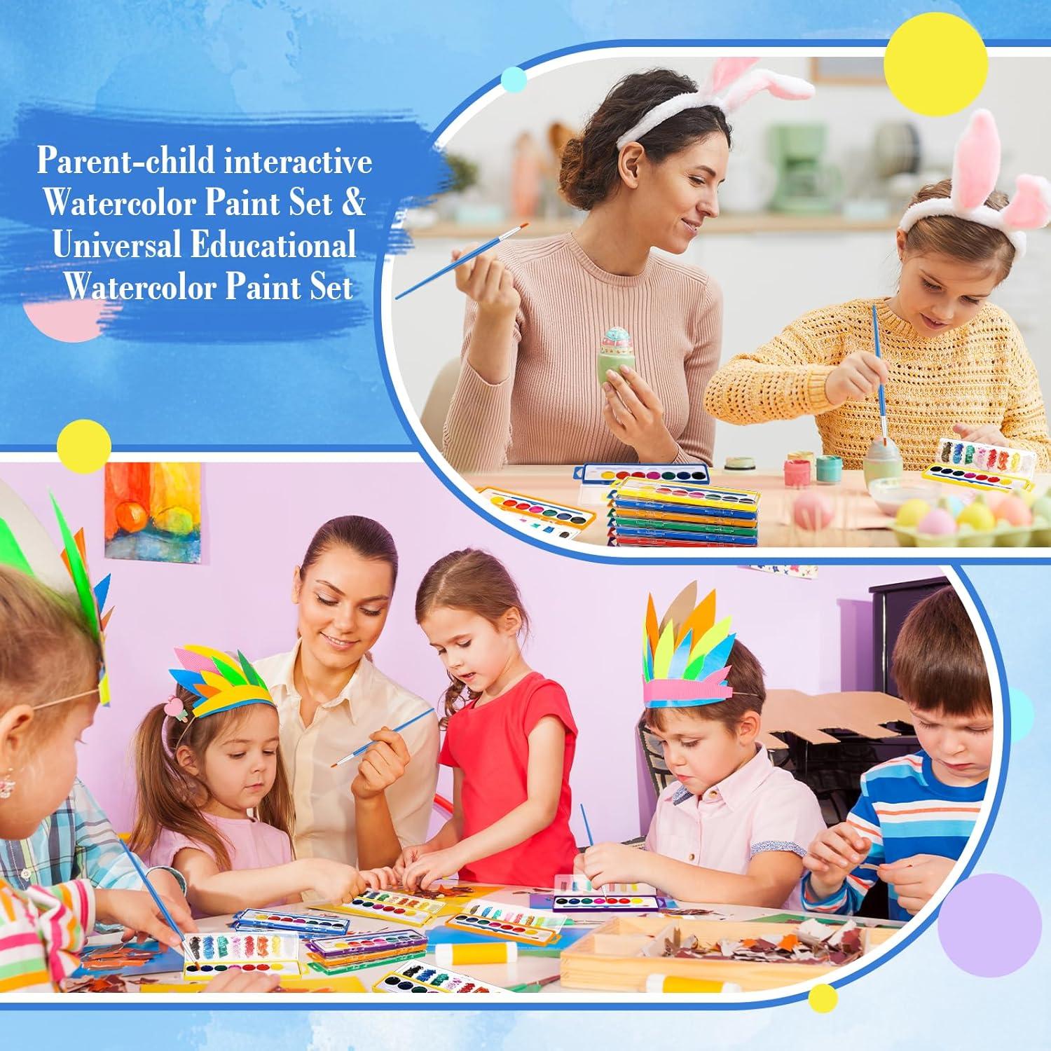 Set de Pintura Acuarela 24 Piezas Watersay 8 Colores Lavables