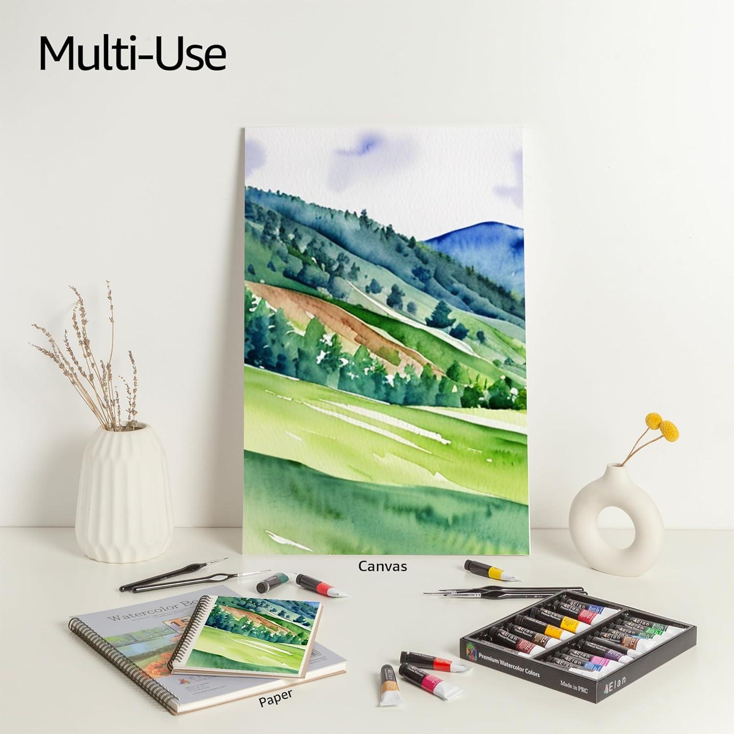 Juego de Pintura Acuarela Profesional Elan 24 Tubos 11.8ml No Tóxicos