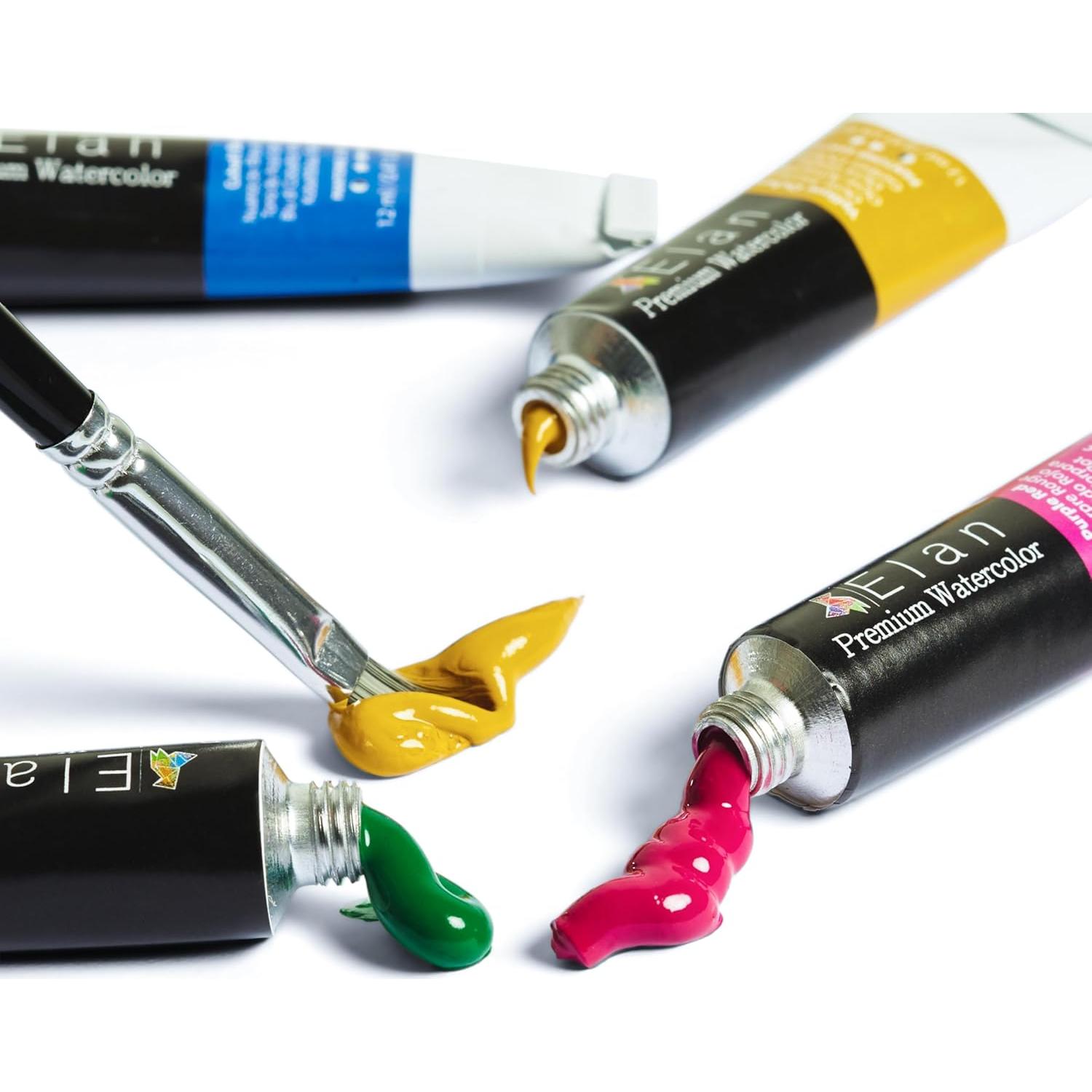 Juego de Pintura Acuarela Profesional Elan 24 Tubos 11.8ml No Tóxicos