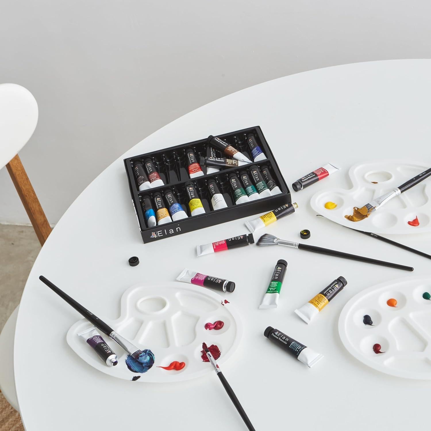 Juego de Pintura Acuarela Profesional Elan 24 Tubos 11.8ml No Tóxicos