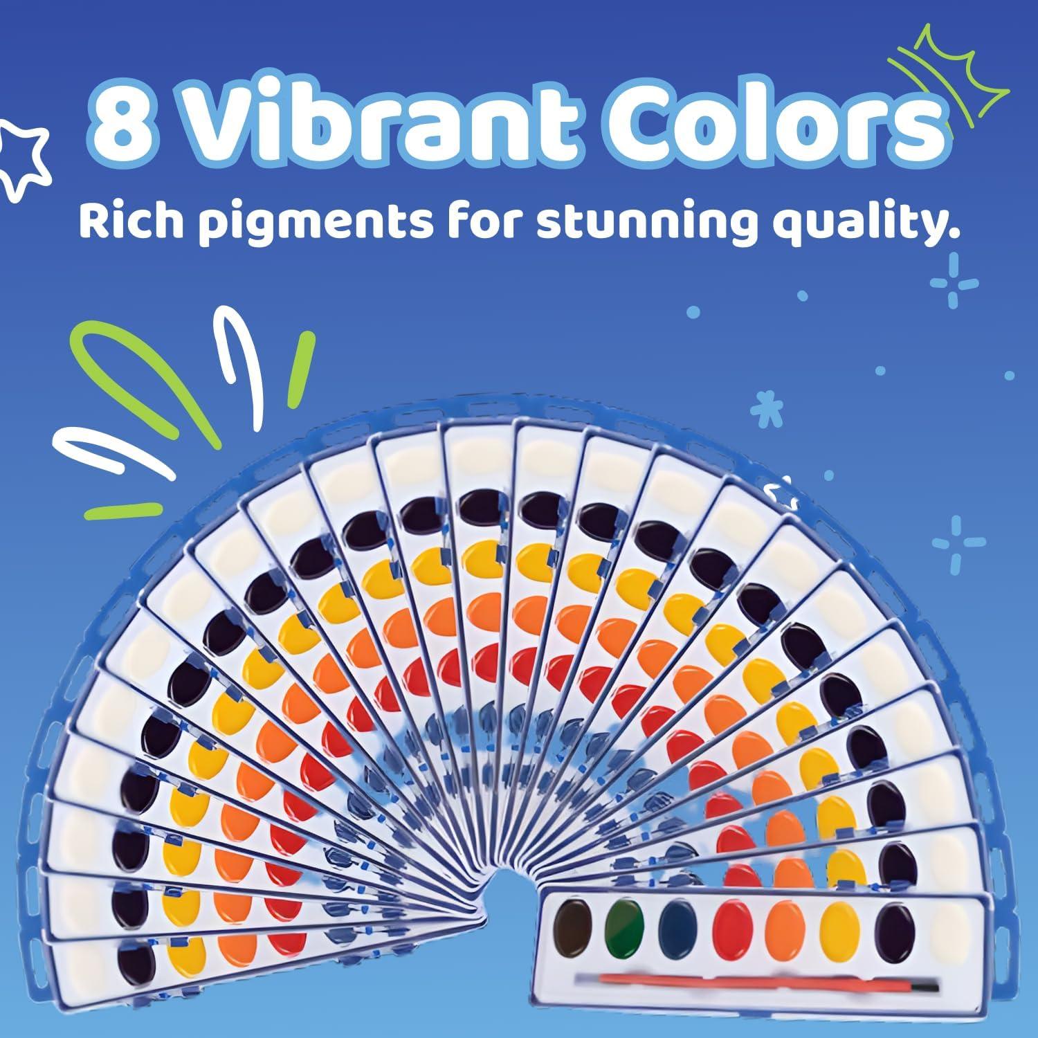 Set de Pintura Acuarela Neliblu 24 Colores Lavables para Niños