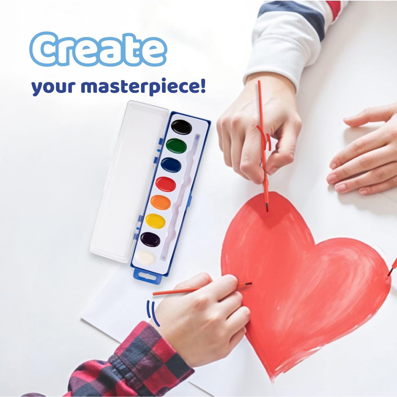 Set de Pintura Acuarela Neliblu 24 Colores Lavables para Niños