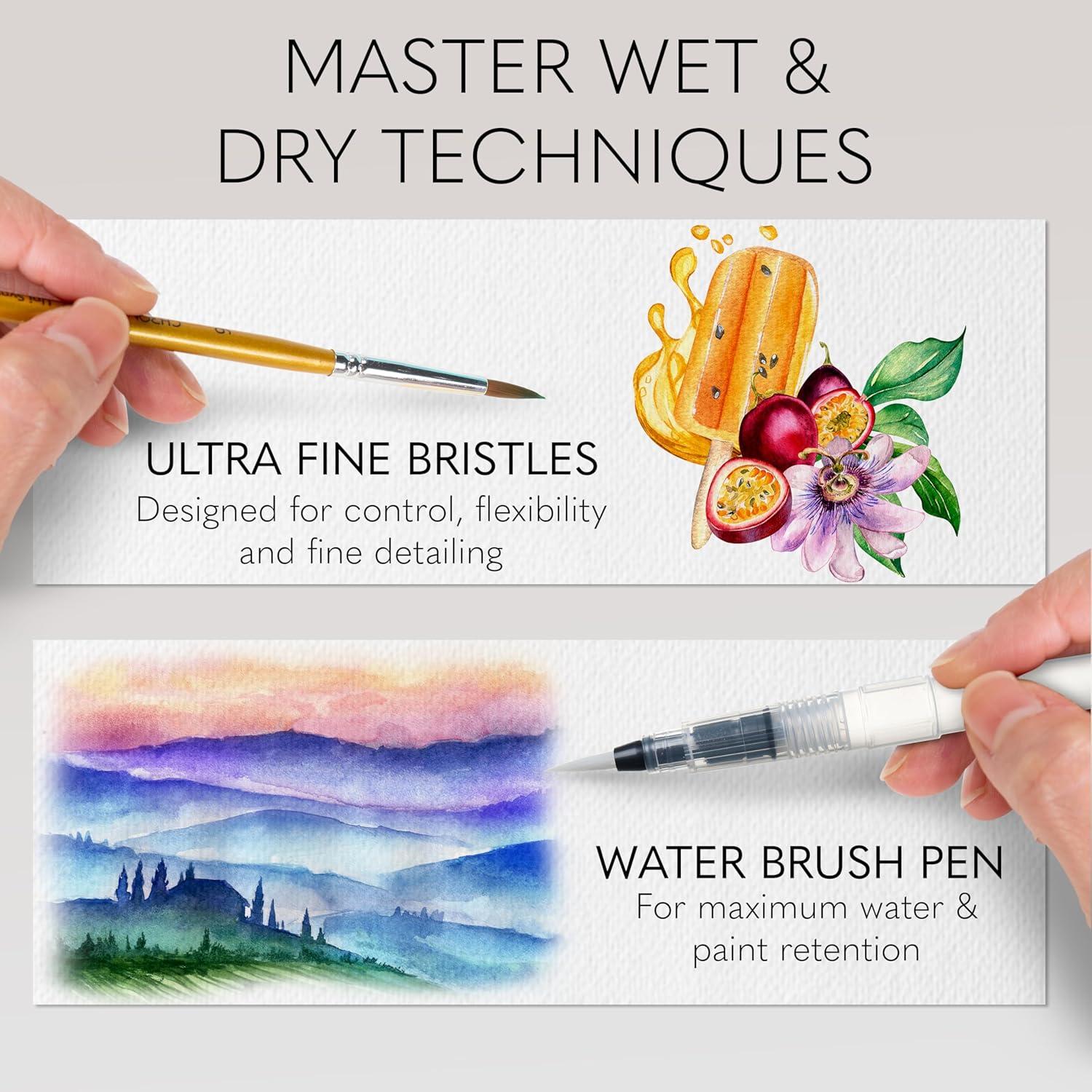 Juego de Pintura Acuarela CHROMATEK 50 Colores y Estuche