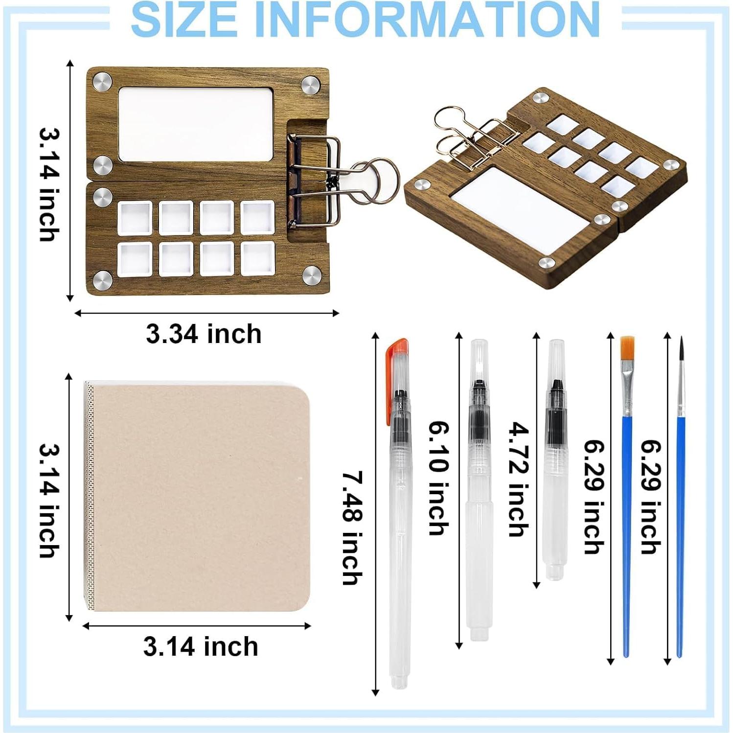 Juego de Pintura Acuarela Mini URSOQ con 24 Colores y Pinceles