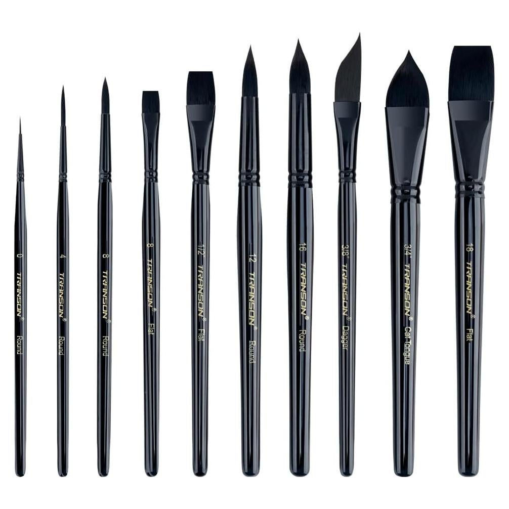 Set de 10 Pinceles de Acuarela Transon Profesionales