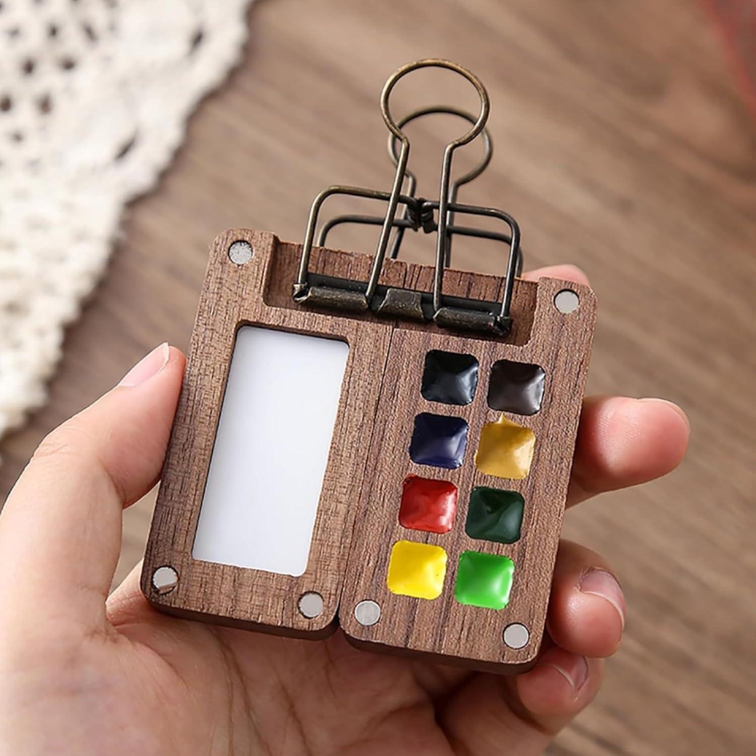 Kit de Acuarelas Portátil Genérico con 12 Colores y Bloc