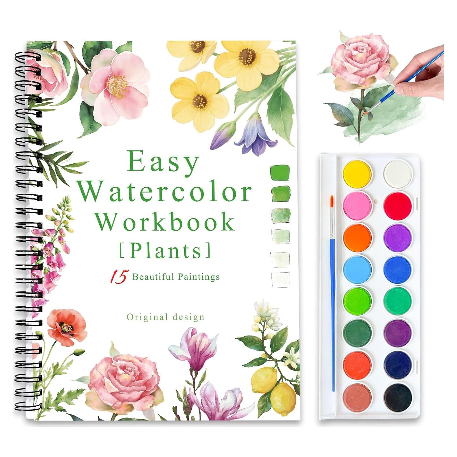 Set de Acuarela Terself con 16 Colores y 15 Hojas de Papel