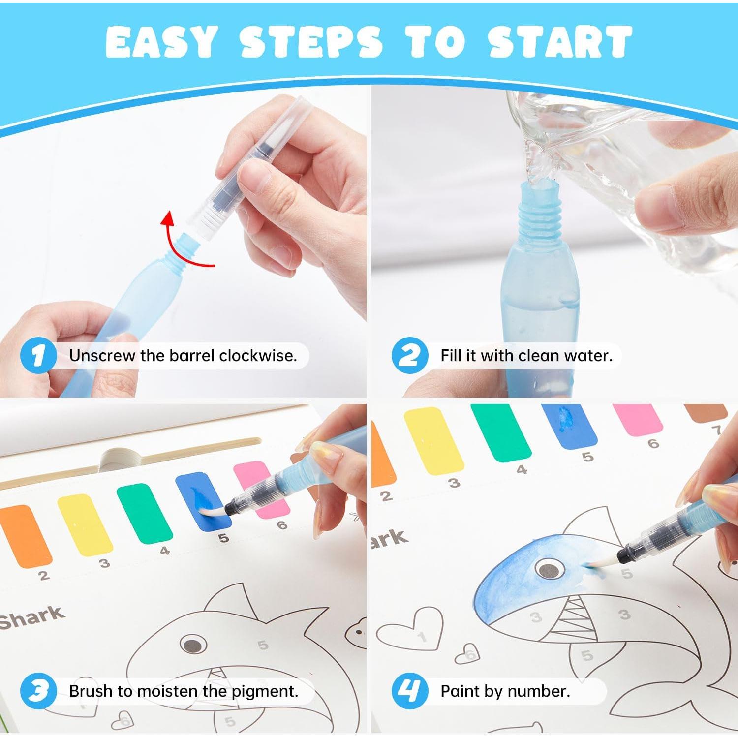 Set de Pintura con Agua Shuttle Art para Niños 3-8 Años