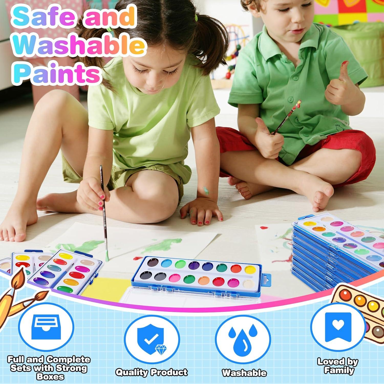 Set de Pintura Acuarela IJRPLM 15 Paquetes 16 Colores Lavables