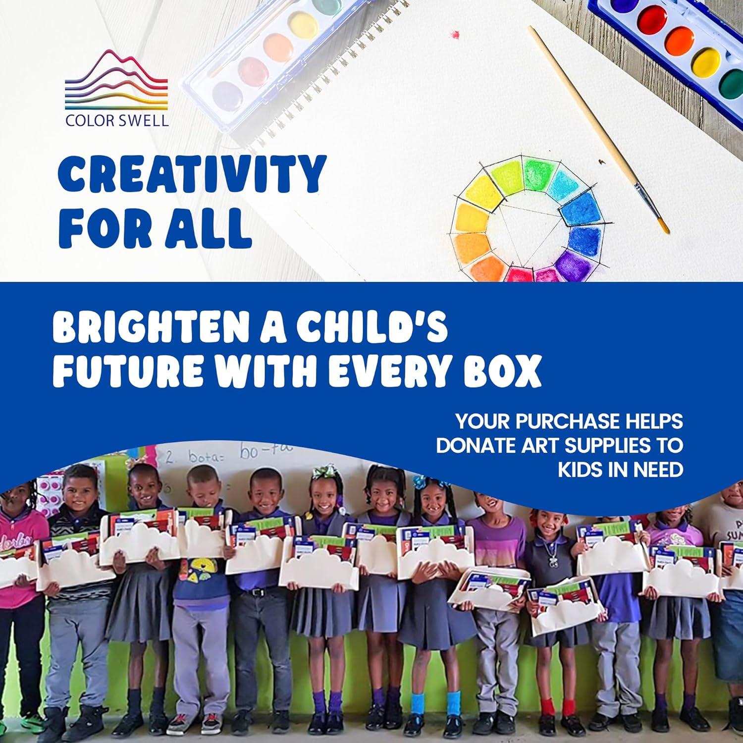 Pintura Acuarela Color Swell 10 Piezas Lavables para Niños