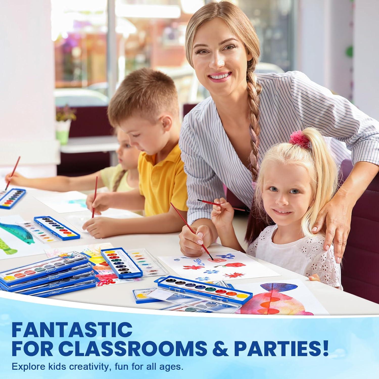 Set de Pintura Acuarela Duchong 72 Cuentas 8 Colores Lavables