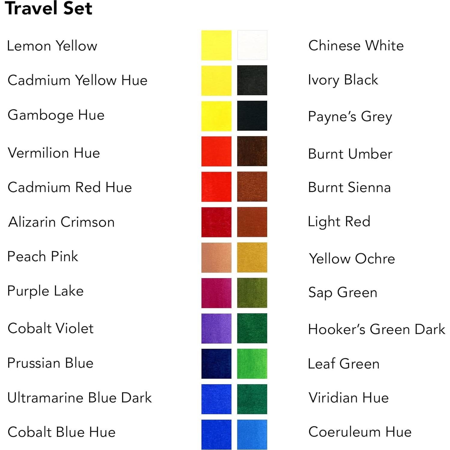 Set de Acuarelas Daler Rowney Aquafine 24 Colores Viaje