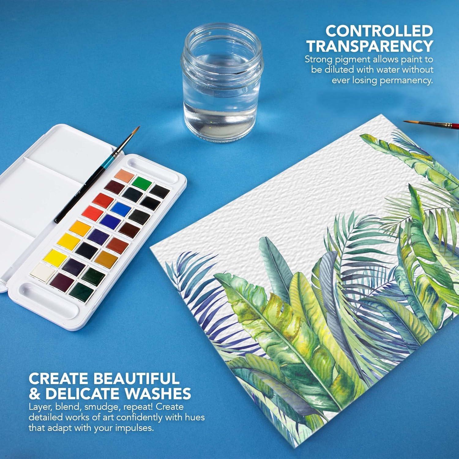 Set de Acuarelas Daler Rowney Aquafine 24 Colores Viaje