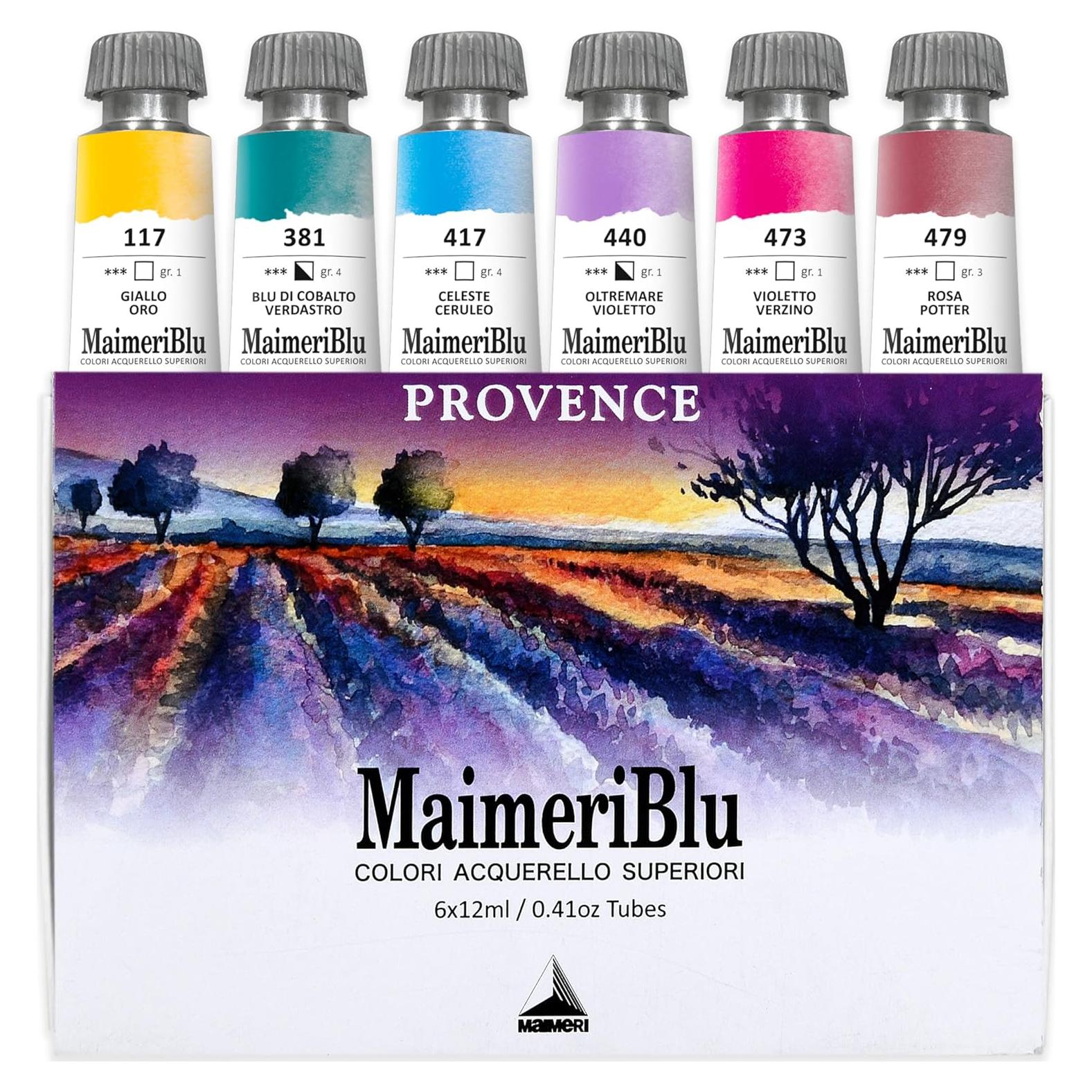 Set de Acuarelas Maimeri Blu Provenza 6 Tubos 12ML Colores