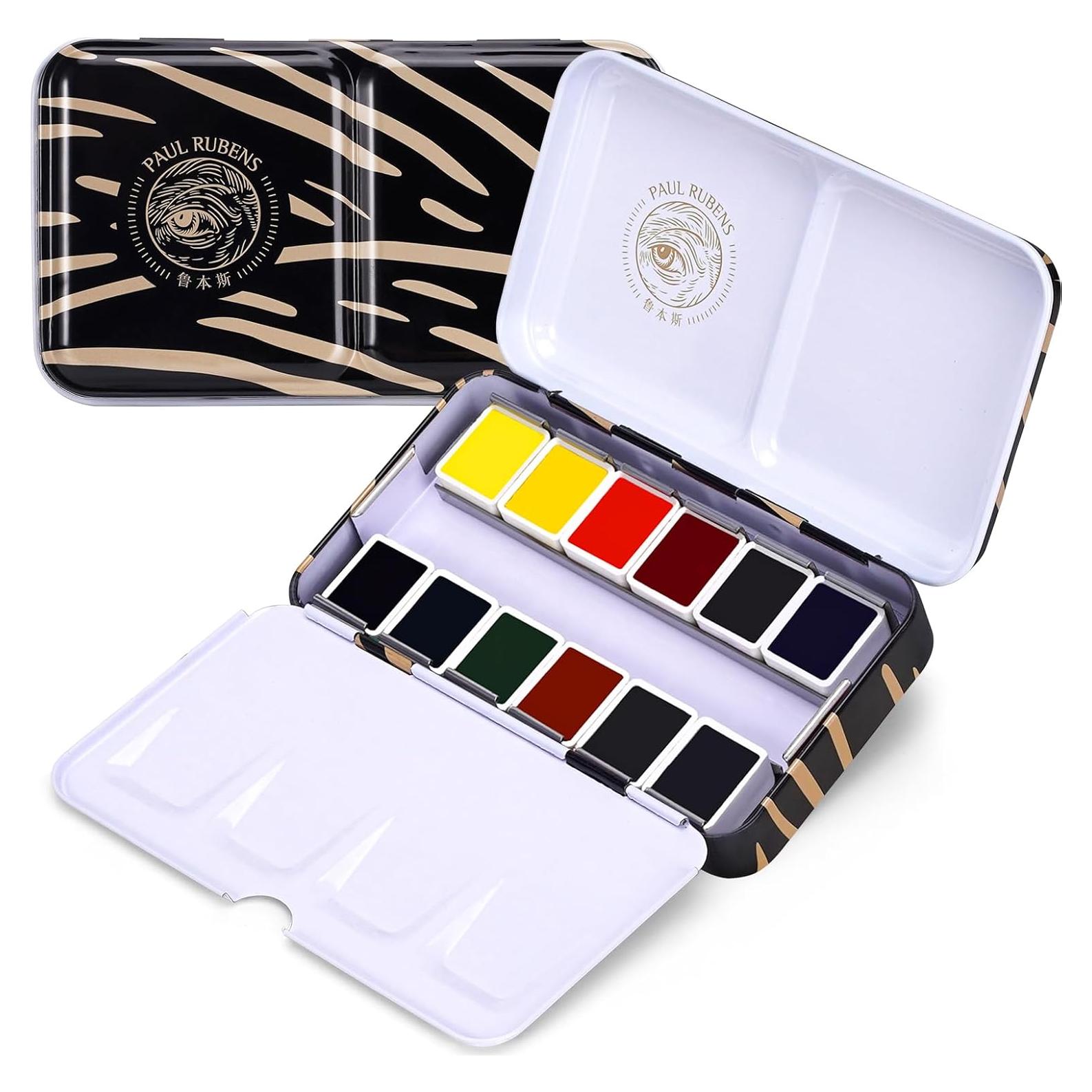 Juego de Acuarelas Paul Rubens 12 Colores Vibrantes Portátil