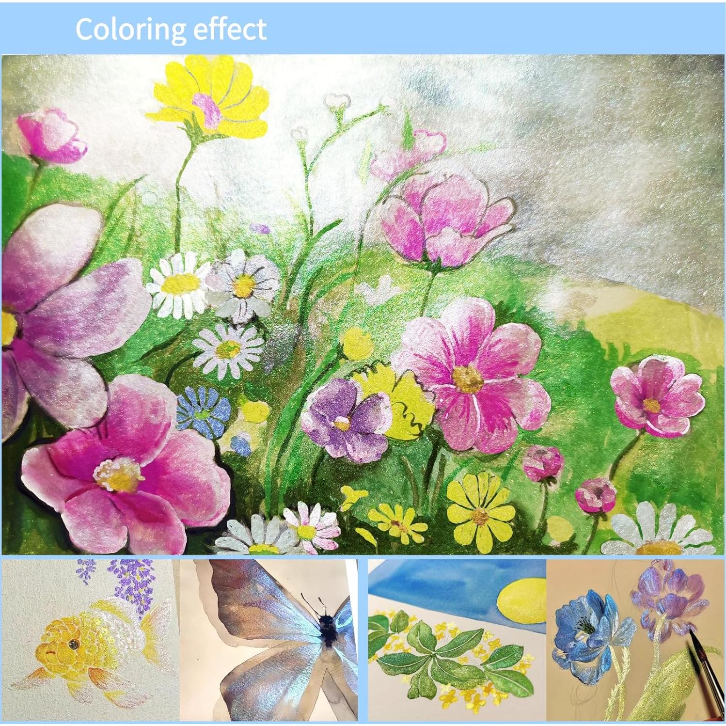 Set de Pintura Acuarela Metálica YZYBFUQ 84 Colores 2ml