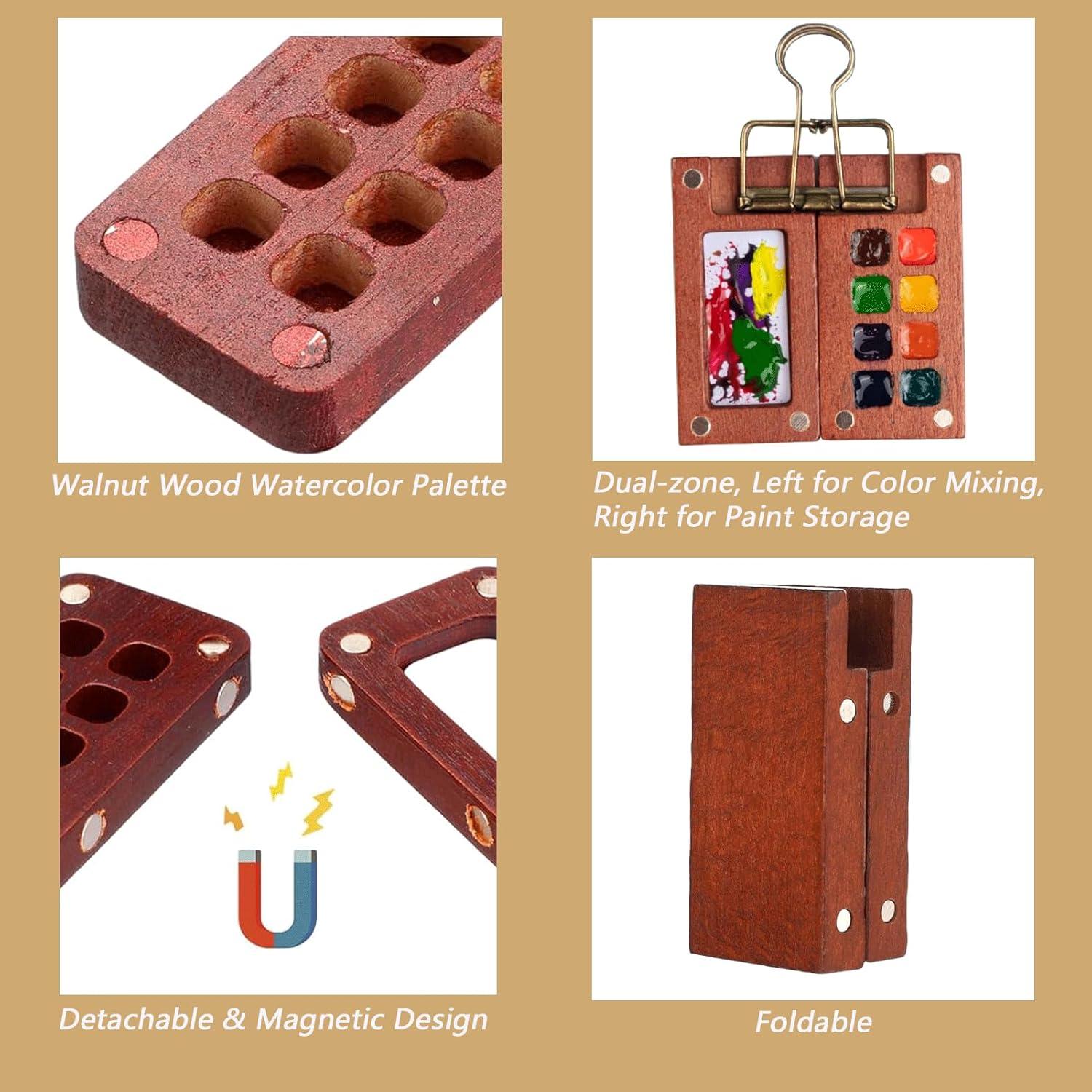 Juego de Acuarelas de Viaje Dingshengjie WC01 con Paleta