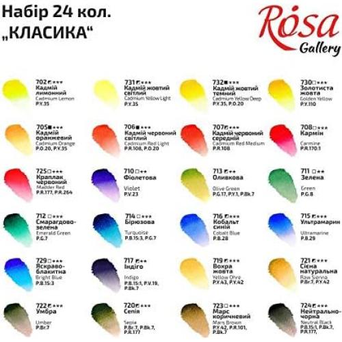 Set de 24 Pinturas Acuarela Rosa Gallery - Colores Vibrantes