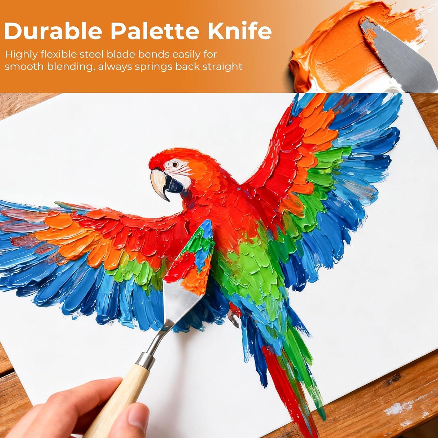 Conjunto de Pinceles de Pintura Nicpro 26pcs Nylon para Acrílico y Acuarela