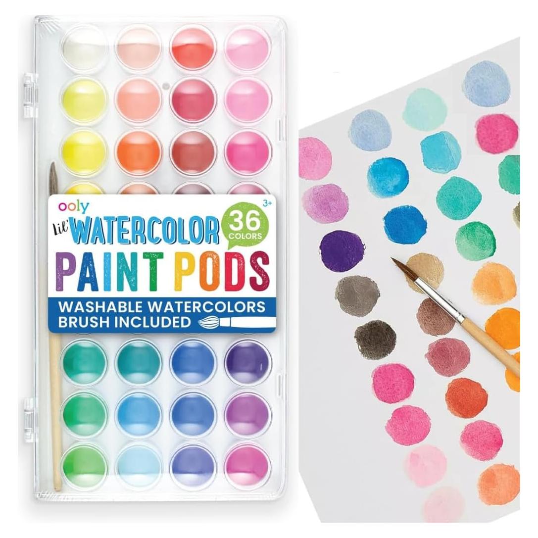 Set de Acuarelas Lavables Ooly Lil con 36 Colores y Pincel