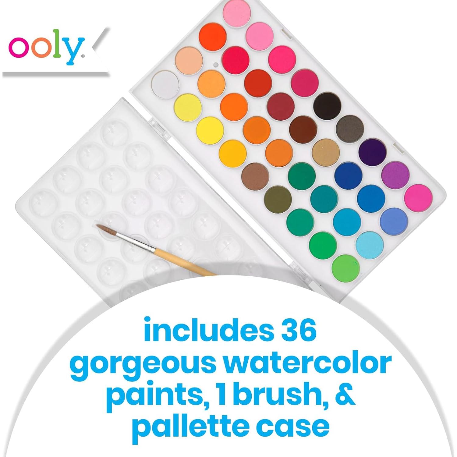 Set de Acuarelas Lavables Ooly Lil con 36 Colores y Pincel