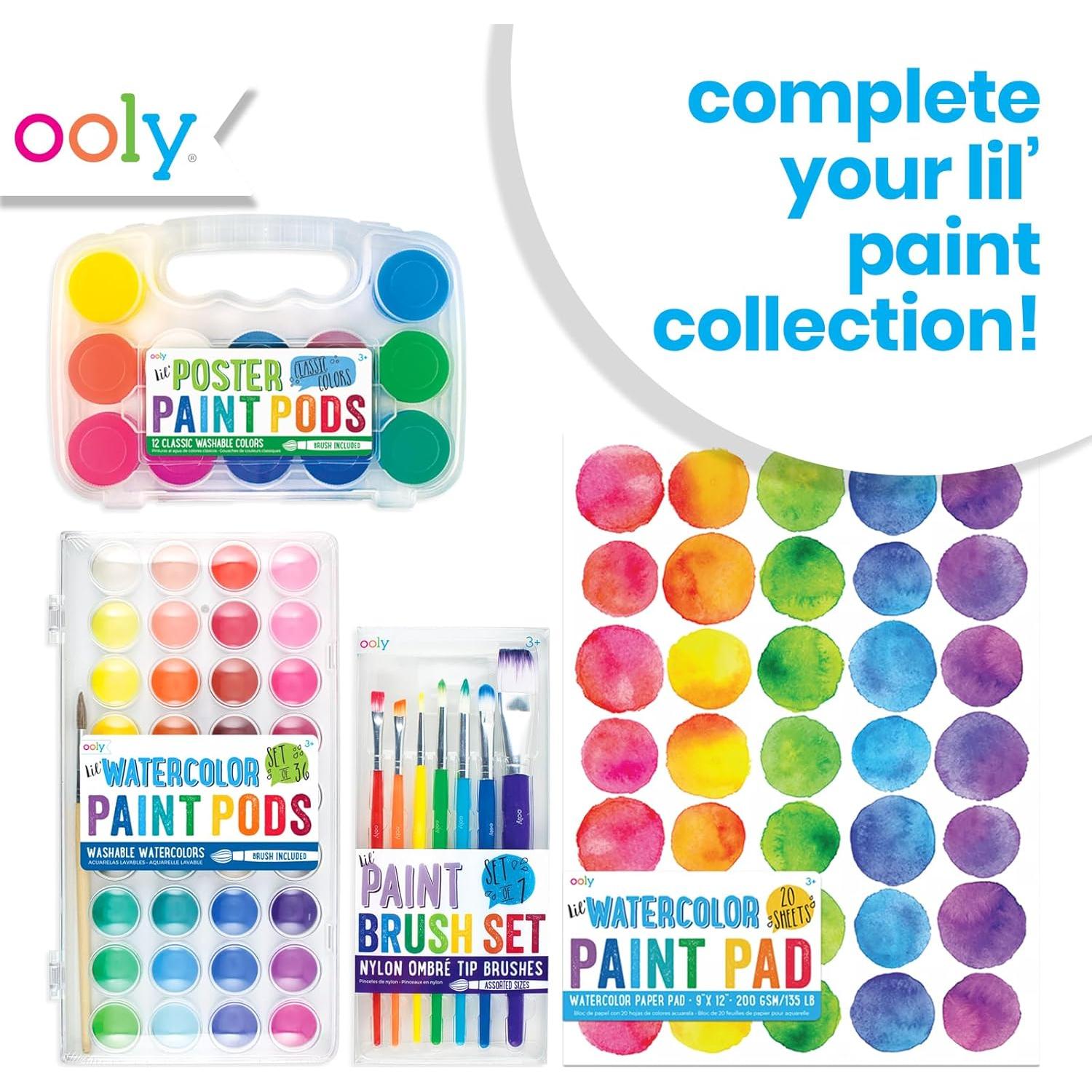 Set de Acuarelas Lavables Ooly Lil con 36 Colores y Pincel